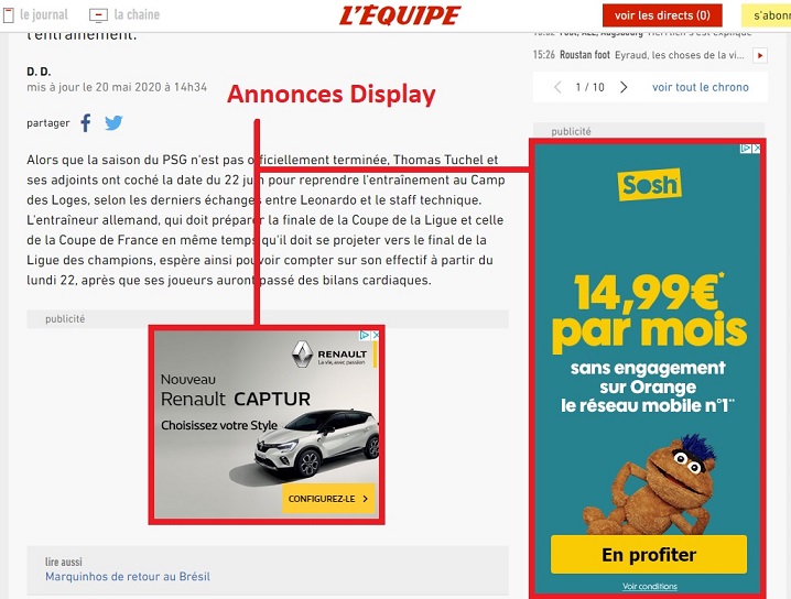 Campagne publicitaire display