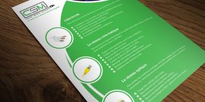 Flyer sur papier texturé