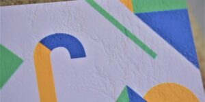 Carte publicitaire avec effet texturé