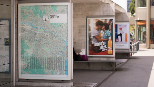 Affiche imprimée 105gr à dos bleu